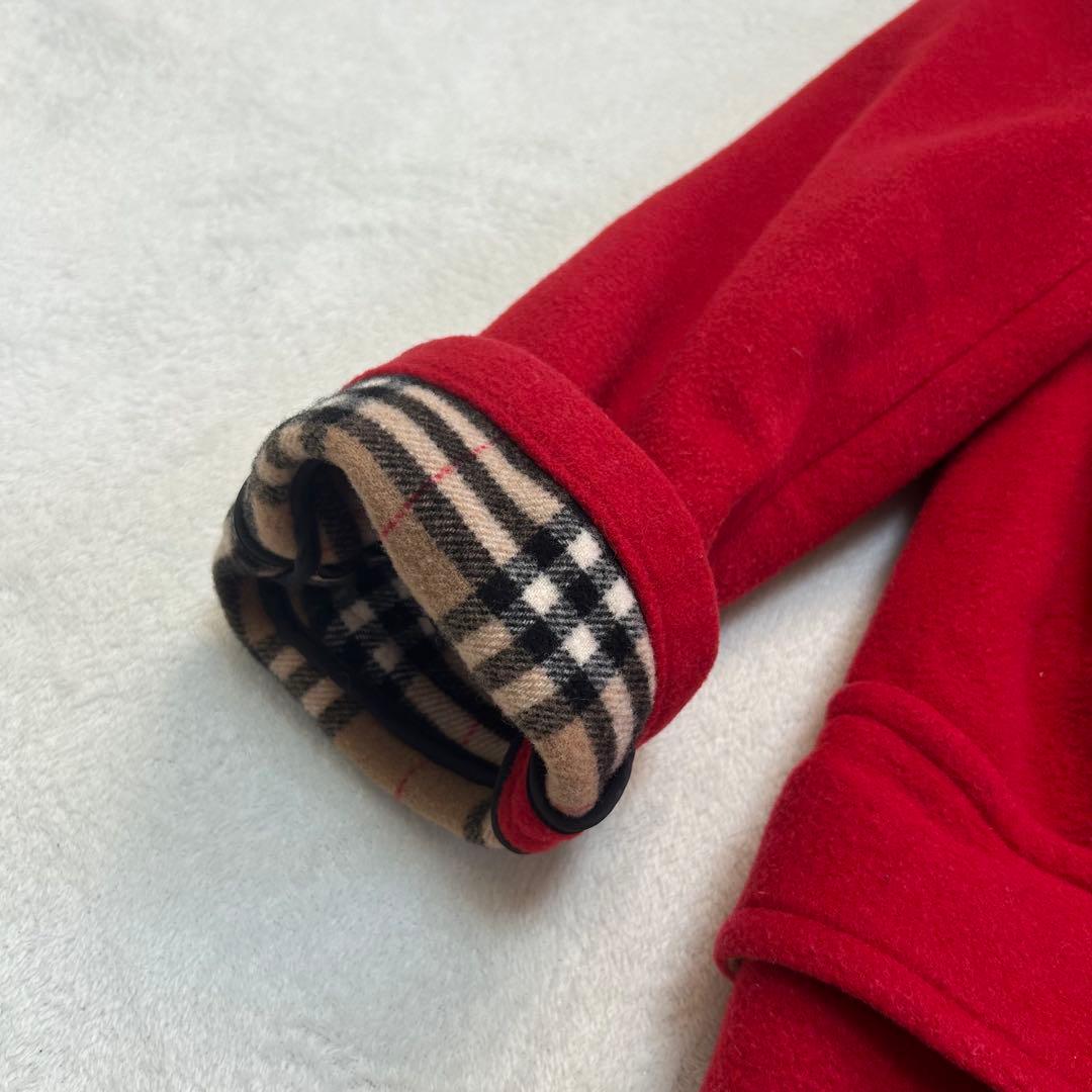 良好✨バーバリーブルーレーベル　ノバチェック フード　ダッフルコート　L 40