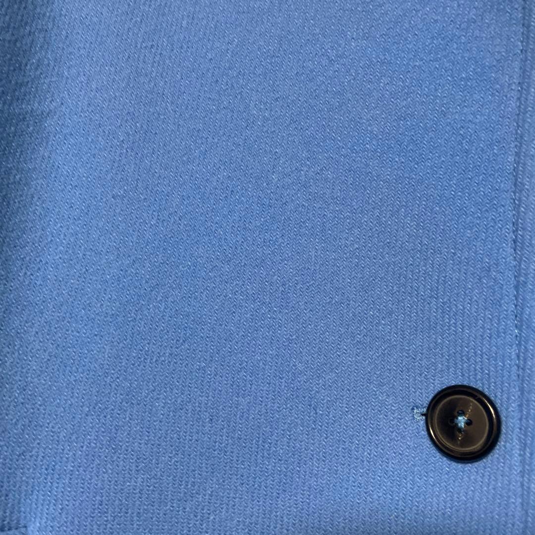 ZARAオーバーサイズウール混紡マンテコブルー水色チェスターステンカラーコート