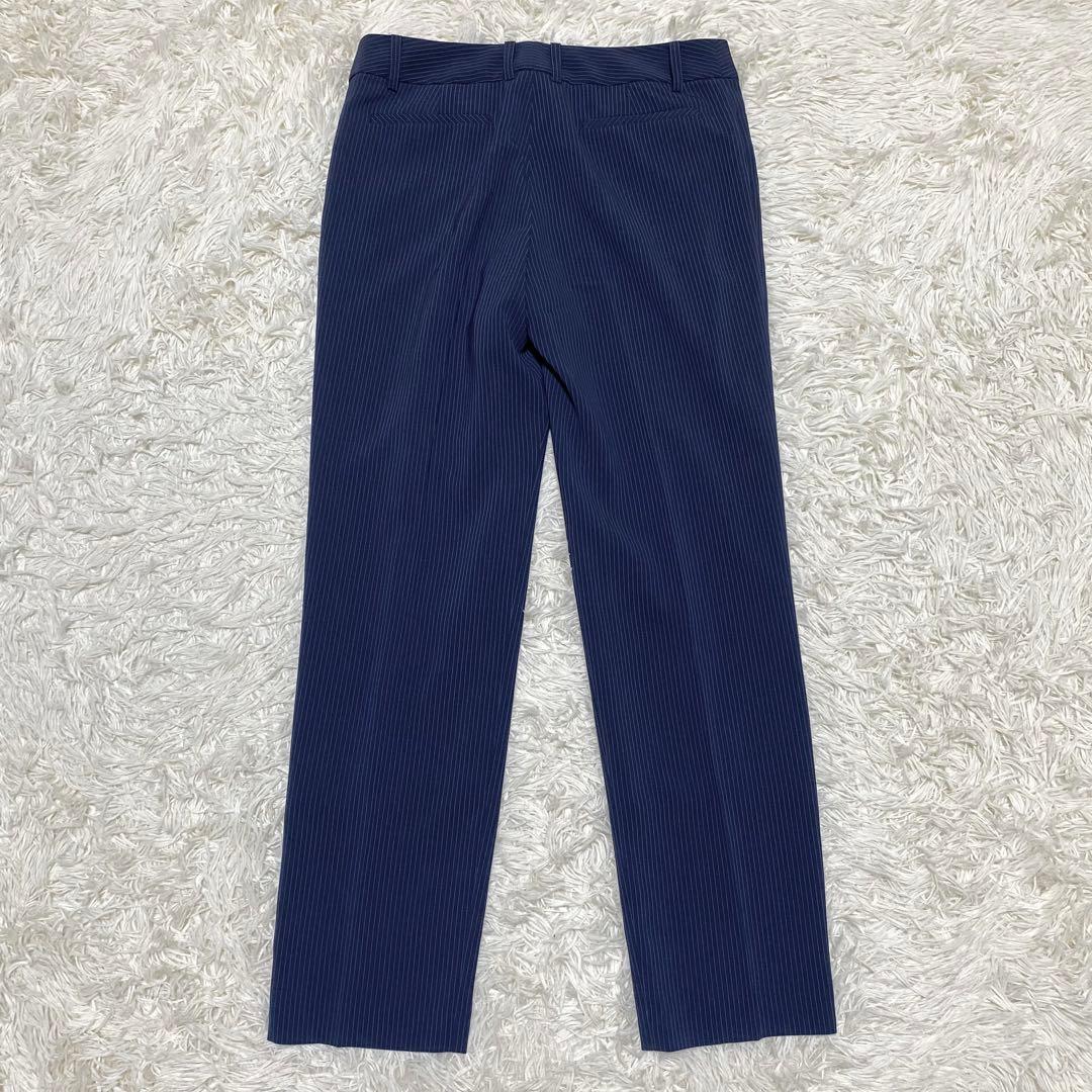 ゆりぴはるやま パンツスーツ 13号 ネイビー ストレッチ ウォッシャブル