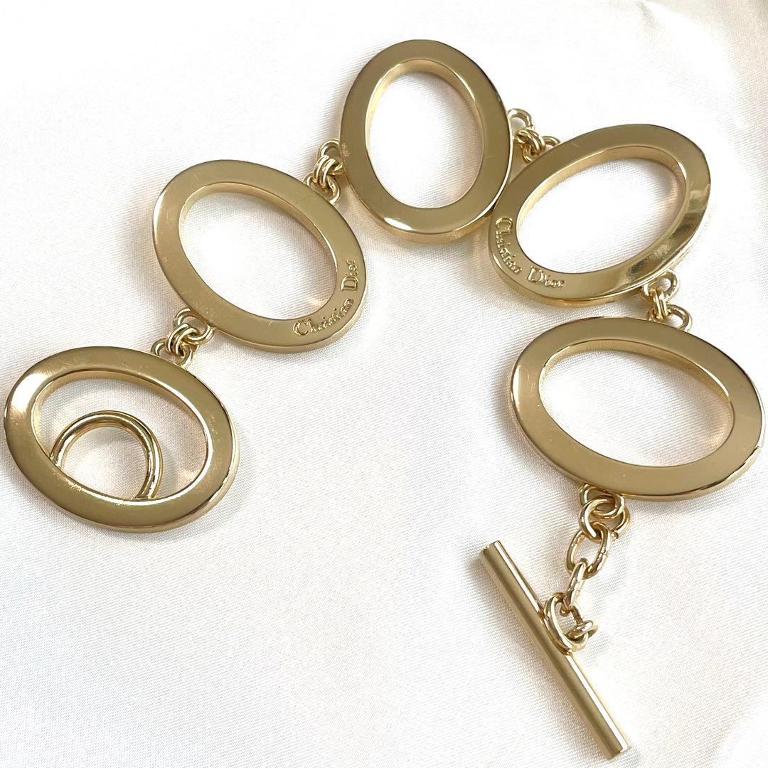 希少 Christian Dior ディオール ブレスレット オーバル 5連