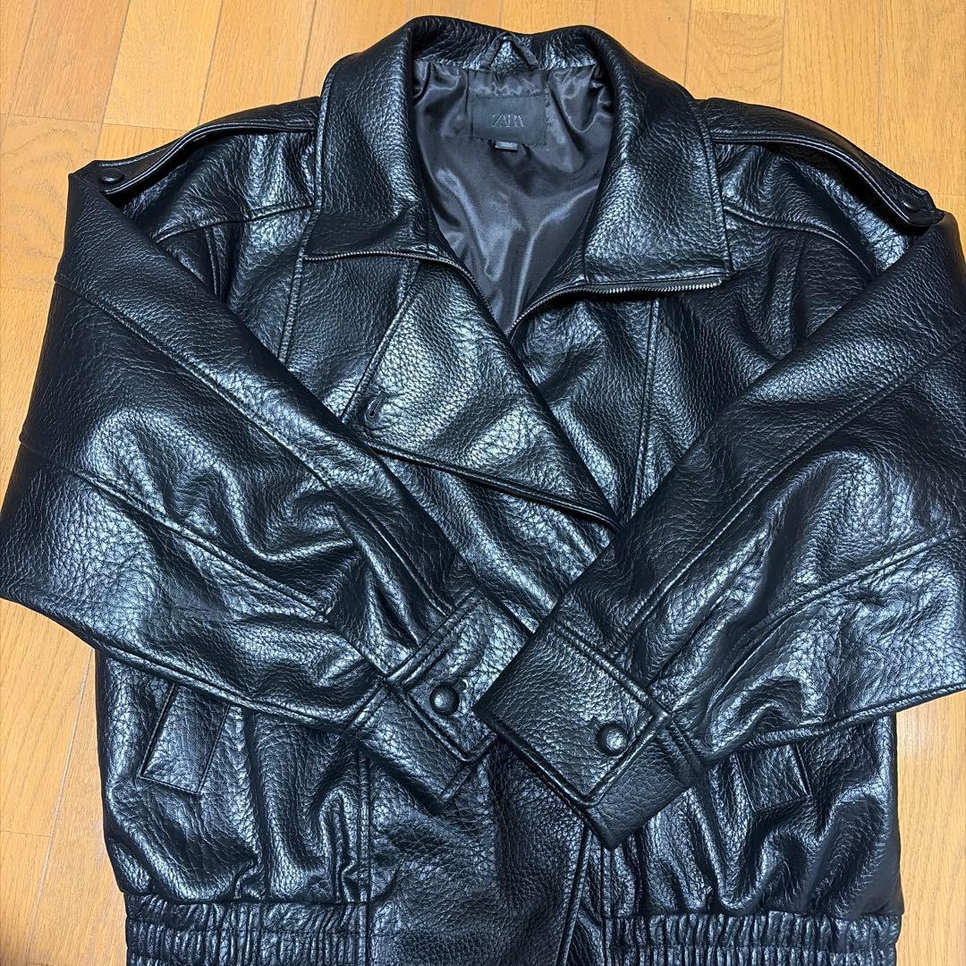 ZARA フェイクレザージャケットS
