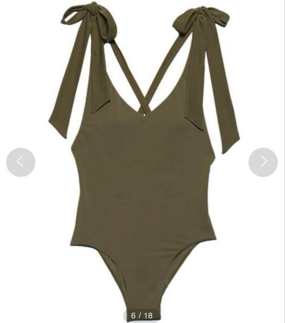 ☆*☆様 新品 ETRE TOKYO オープンバックスイムウェア 水着 無地 M