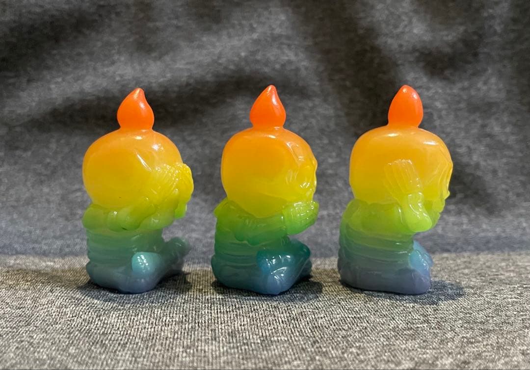 リアルヘッド　骸骨商会　しぇふ染め　ソフビ　フィギュア