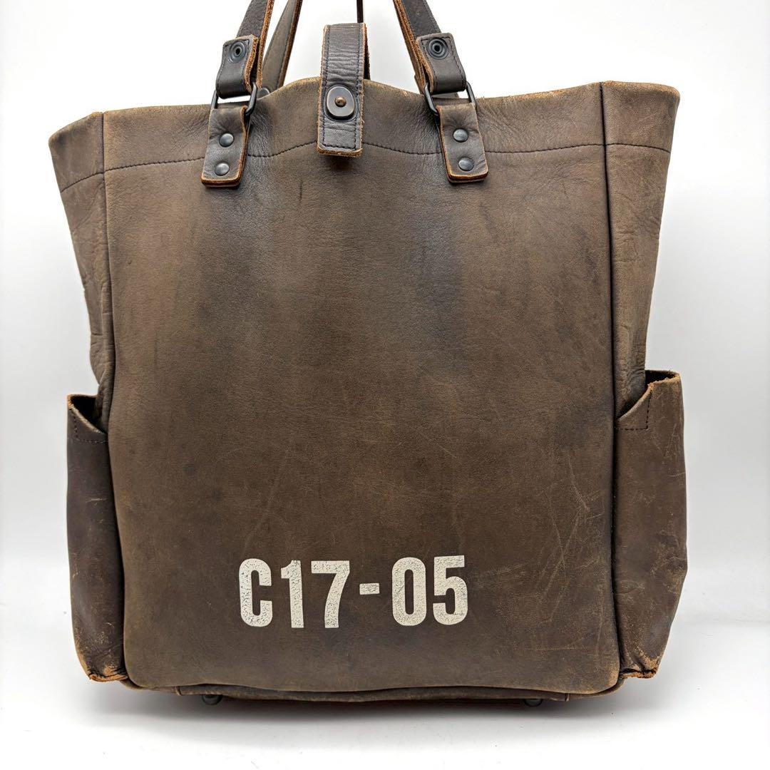超希少 COMPOSITION イサムカタヤマ トートバッグ ダメージ加工 茶