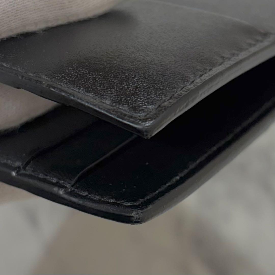 ボッテガヴェネタ カセット マネークリップ 二つ折り財布 ブラック