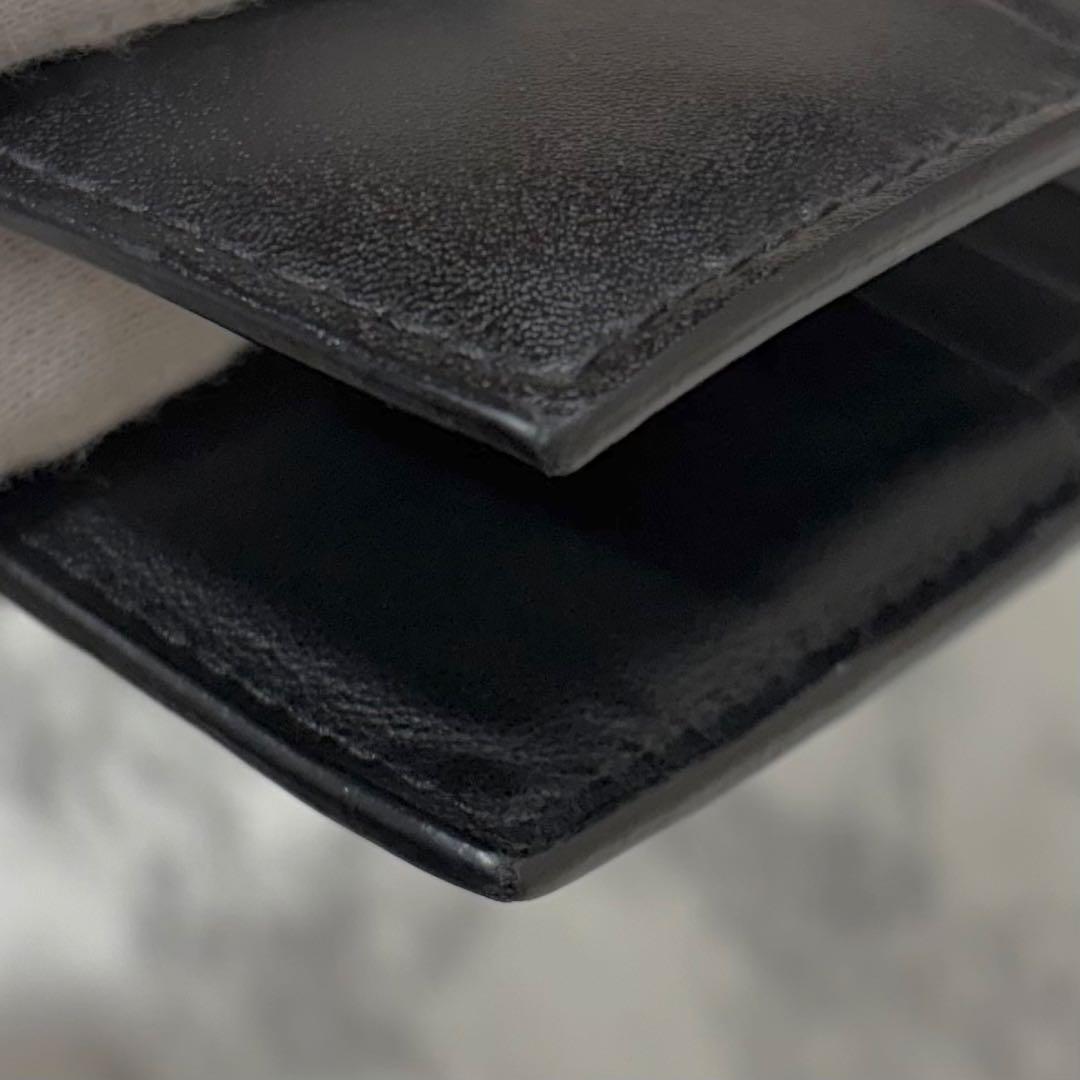 ボッテガヴェネタ カセット マネークリップ 二つ折り財布 ブラック