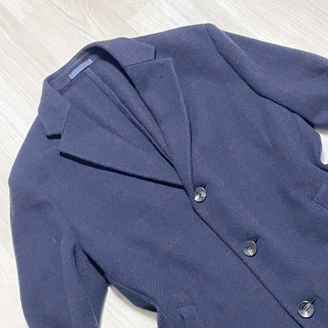 CARUSO【バタフライ 美品】チェスターコート Lサイズ位 ビジネス メンズ