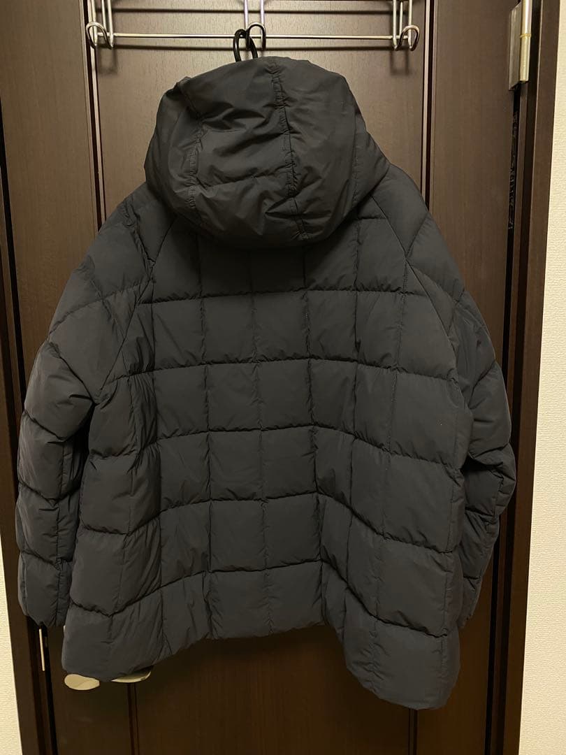 DANTON スクエアステッチAラインフード付きダウンジャケット S サイズ