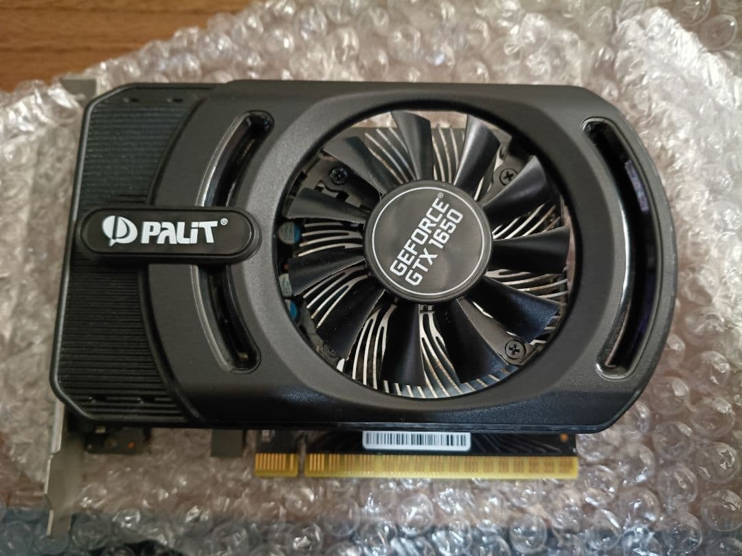【動作確認済】Palit GeForce GTX 1650 4GB 補助電源不要