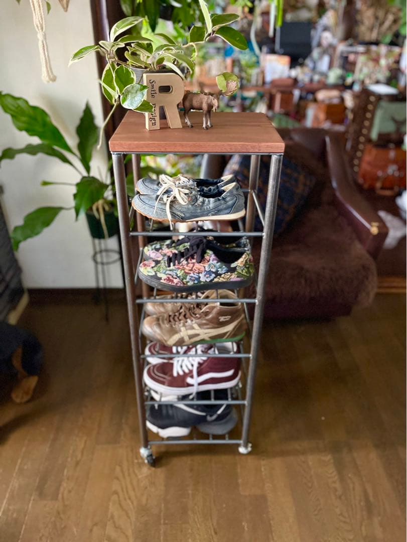 アイアン家具　シューズラック　シェルフ   男前　無骨　カフェ　オーダーメイド