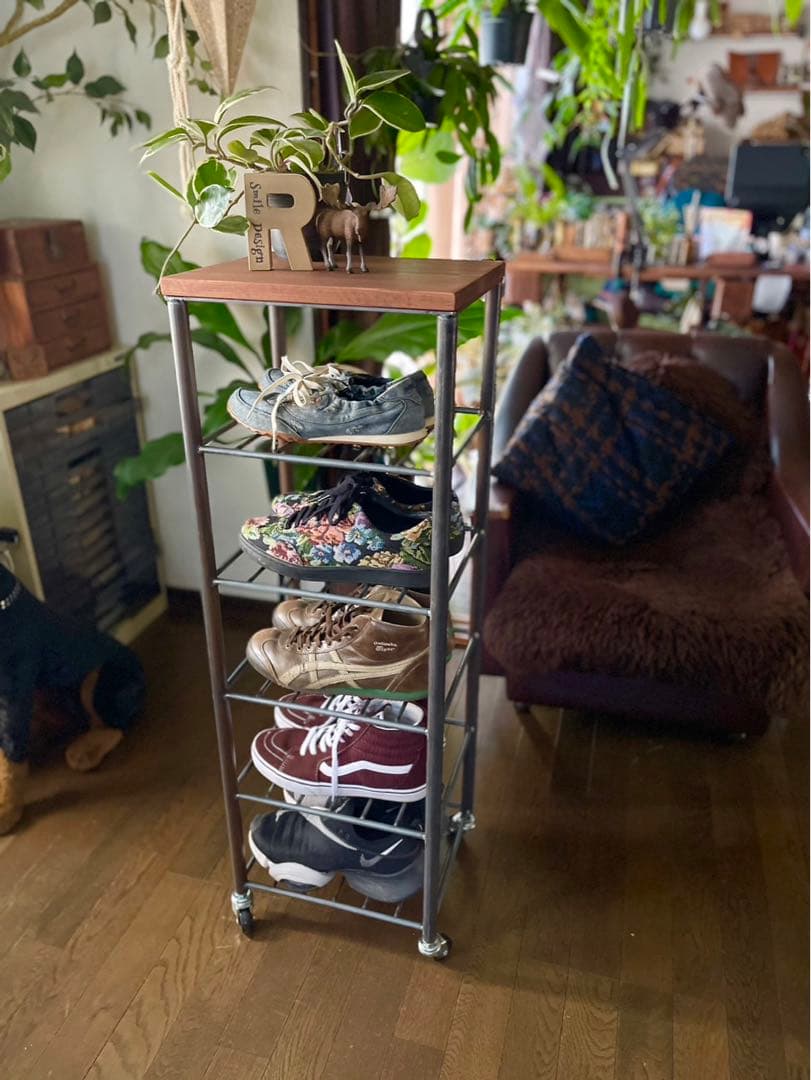 アイアン家具　シューズラック　シェルフ   男前　無骨　カフェ　オーダーメイド