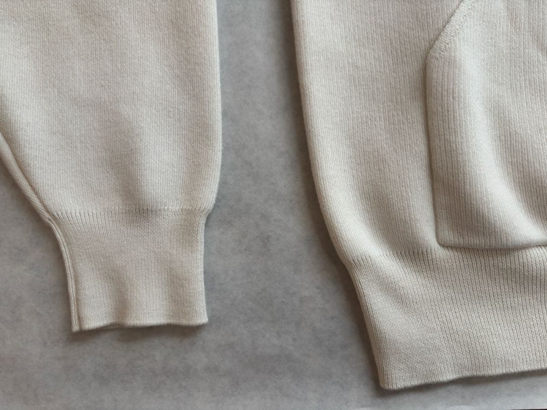 【定番】CABAN コットンカシミヤ プルオーバーパーカー S ホワイト