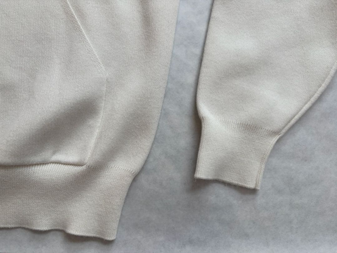 【定番】CABAN コットンカシミヤ プルオーバーパーカー S ホワイト