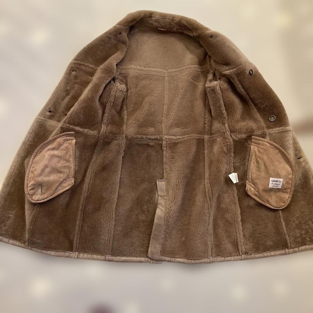 超美品　EMMETI エンメティ　ベージュ　ムートンコート
