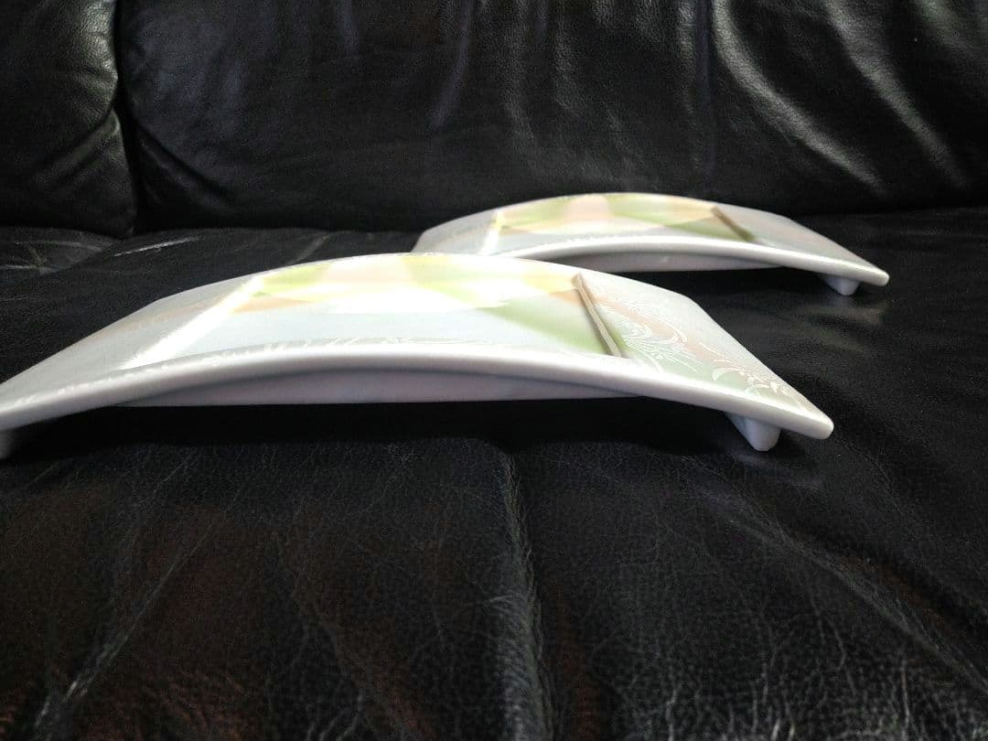 ♥ホームパーティー用♥美濃焼 ・名作良峰作高級浮き上り銀彩皿⬛洋風５種豪華２組