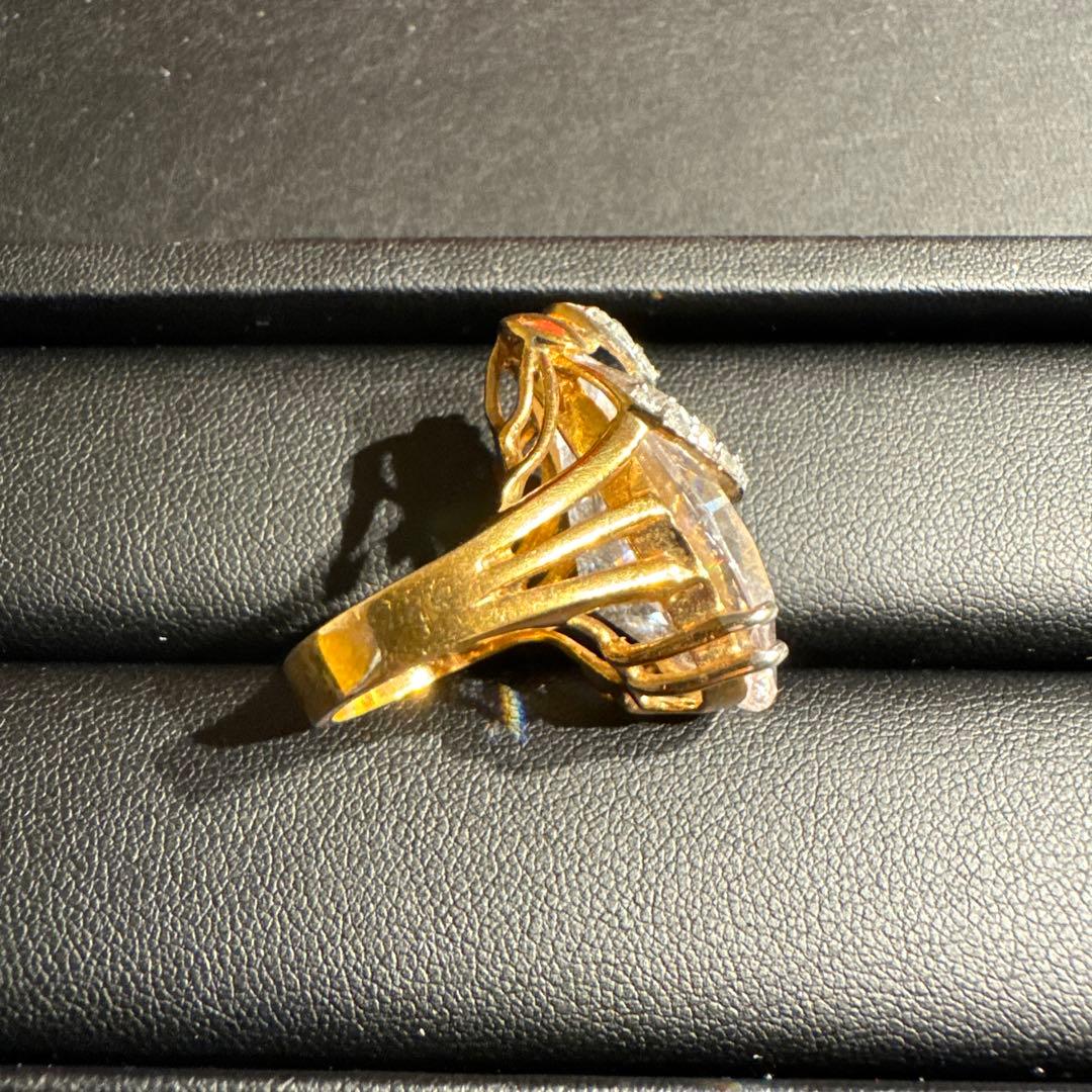 ゴールド クリア リング ストーン エレガント 遺品整理