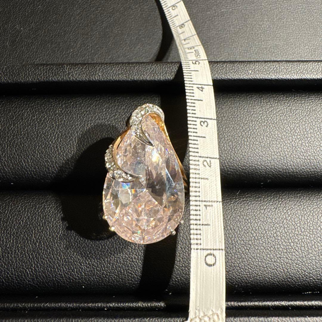 ゴールド クリア リング ストーン エレガント 遺品整理