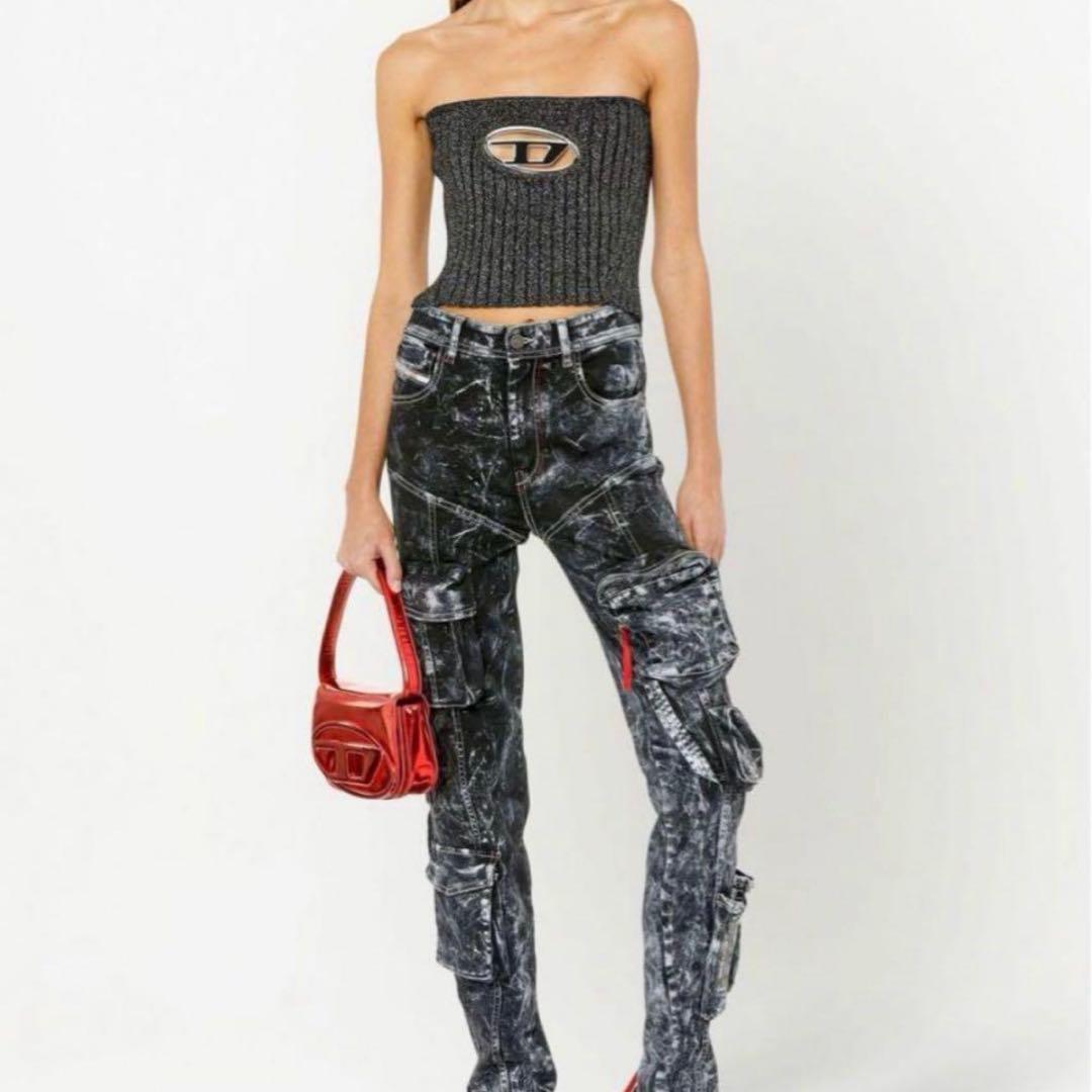 DIESEL グリッターチューブトップ　M