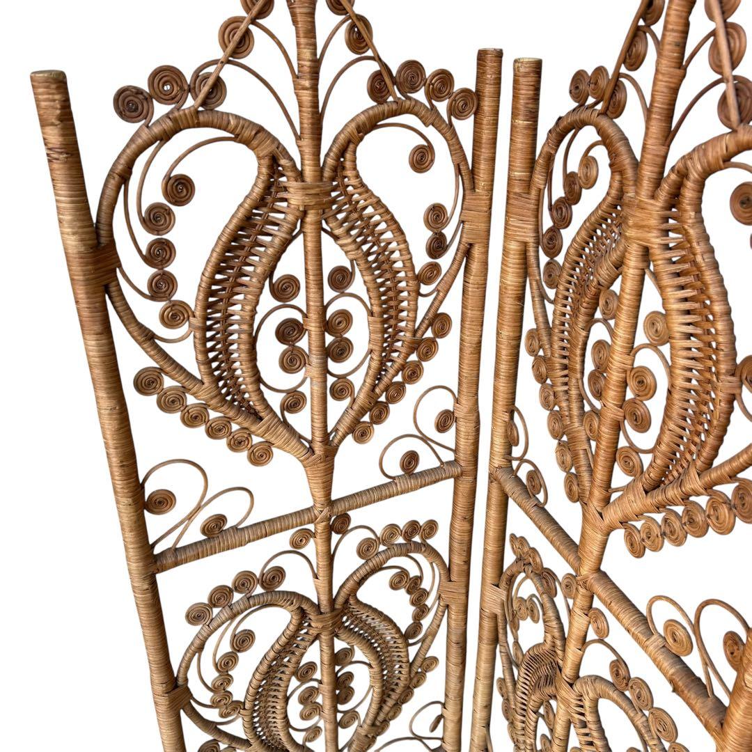 希少 エスニック レトロ ラタン パーテーション