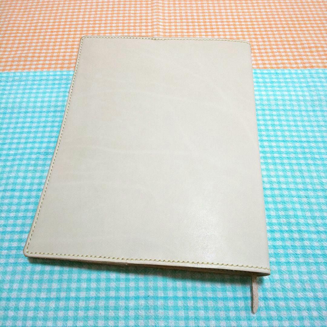 ヌメ革 ナチュラル レザーカバー、B5 26穴バインダー付