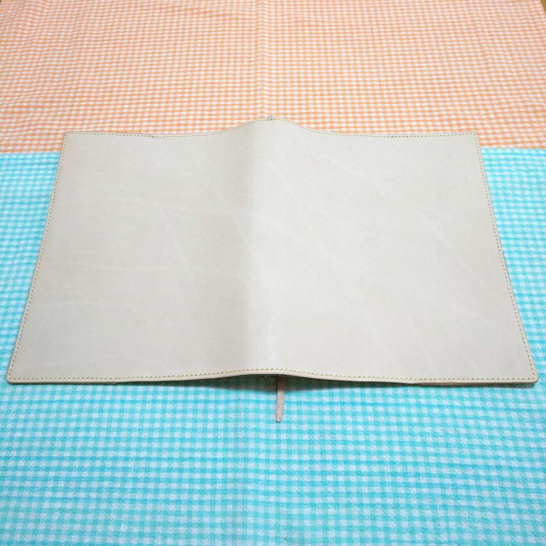 ヌメ革 ナチュラル レザーカバー、B5 26穴バインダー付