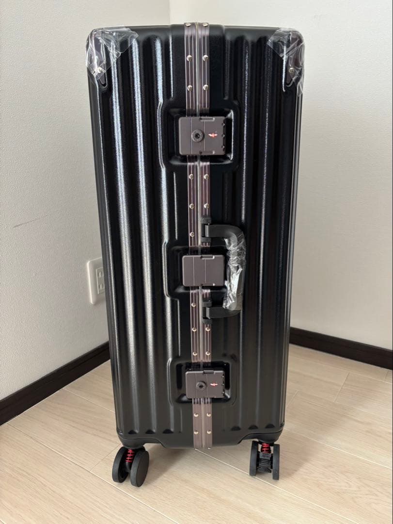ブラック スーツケース キャリーケース ストッパー付き Lサイズ(100L)