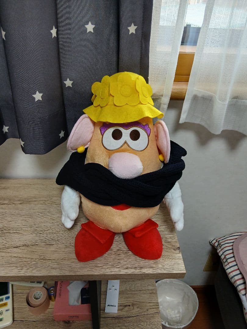 めめヴェリテクール、コットンシルケットフードストール、ネイビー！