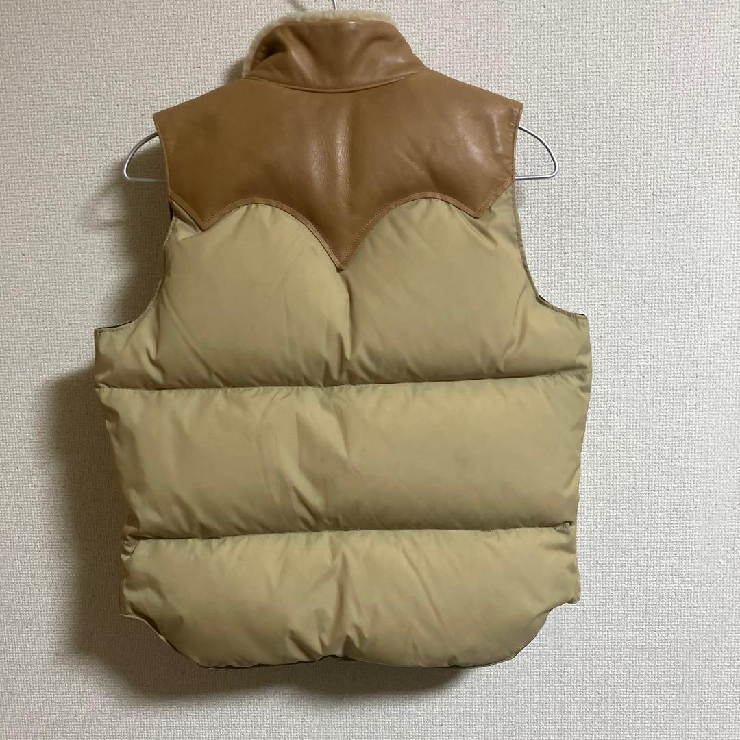美品 ロッキーマウンテン フェザーベッド ダウンベスト ベージュ