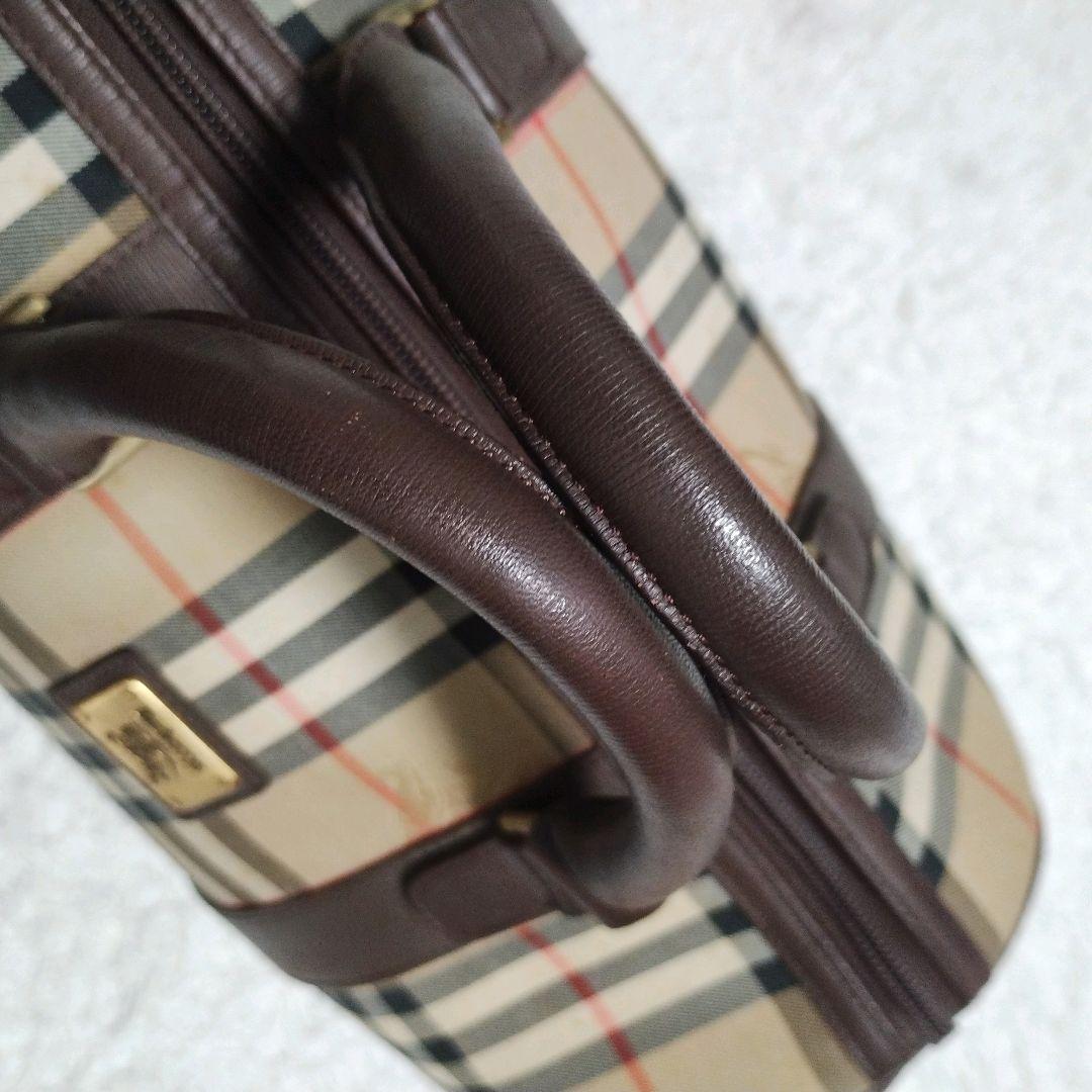 バーバリー BURBERRY ミニボストンバッグ ゴールド金具 シャドーホース