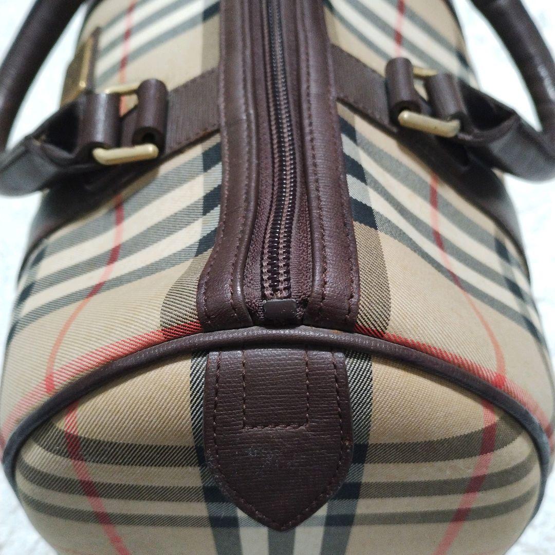 バーバリー BURBERRY ミニボストンバッグ ゴールド金具 シャドーホース