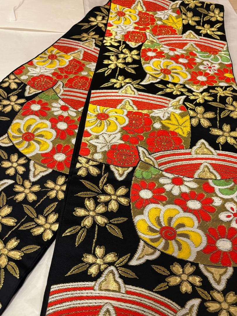 七五三 7歳 祝い着 正絹 黄緑 鶴 M2510282