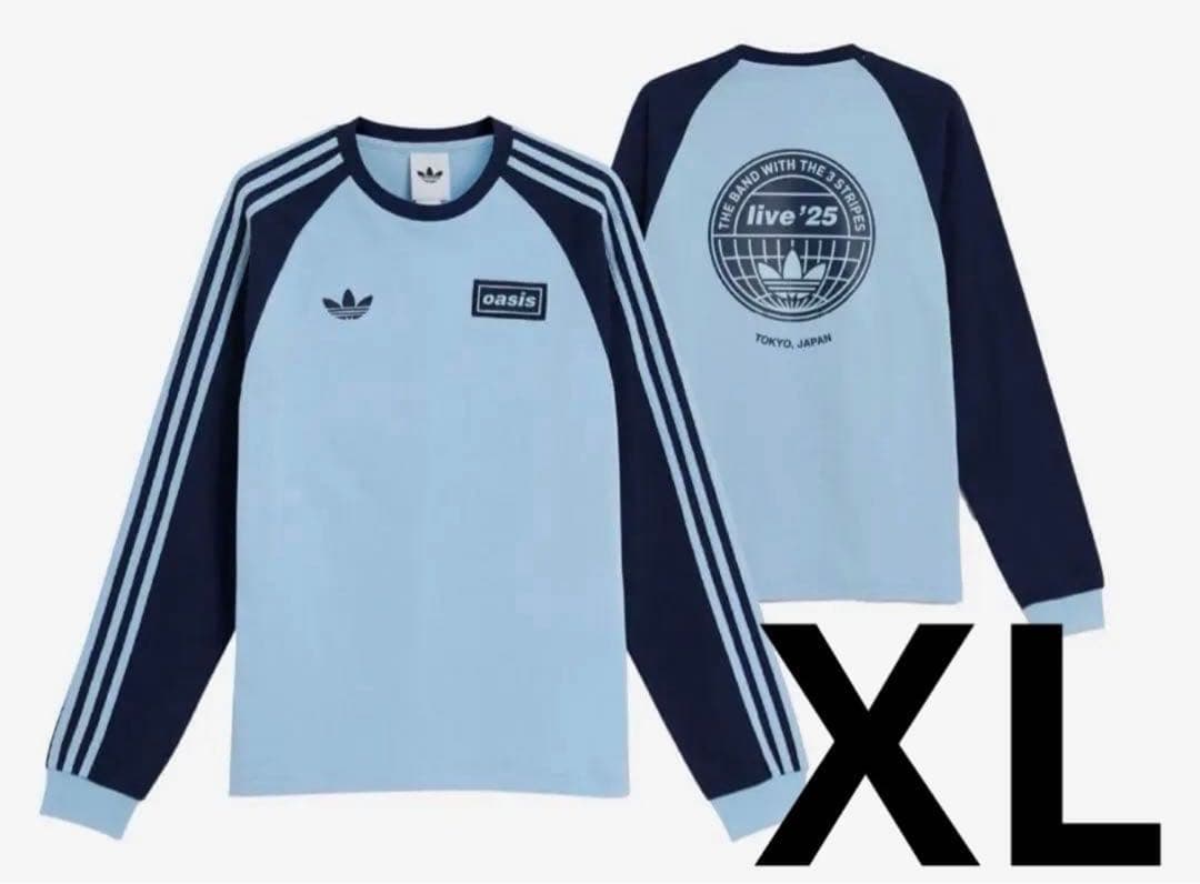 adidas Oasis 日本限定 ツアースリーストライプス 長袖Tシャツ XL