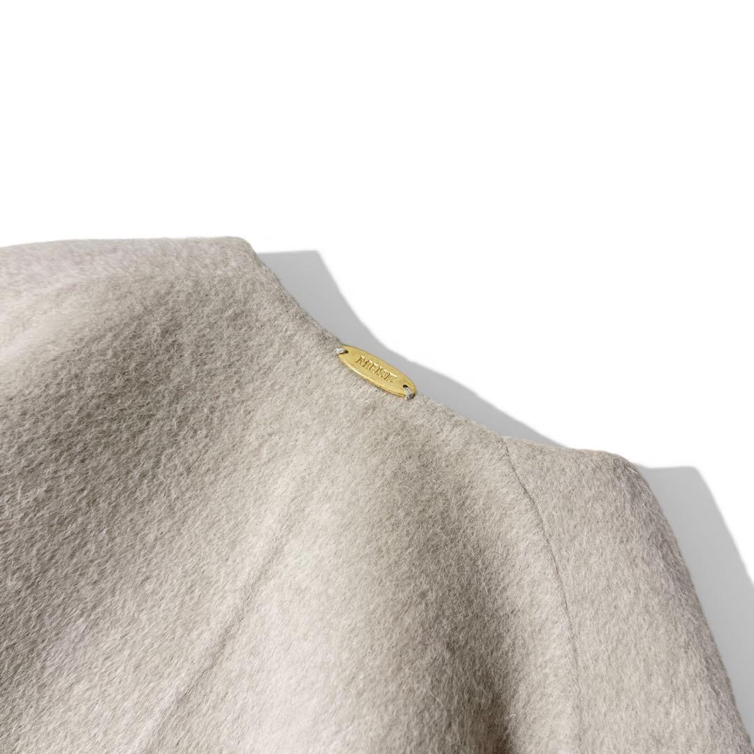 極美品✨️25AW　ドゥーズィエムクラス　ウールアンゴラ ノーカラーコート　38