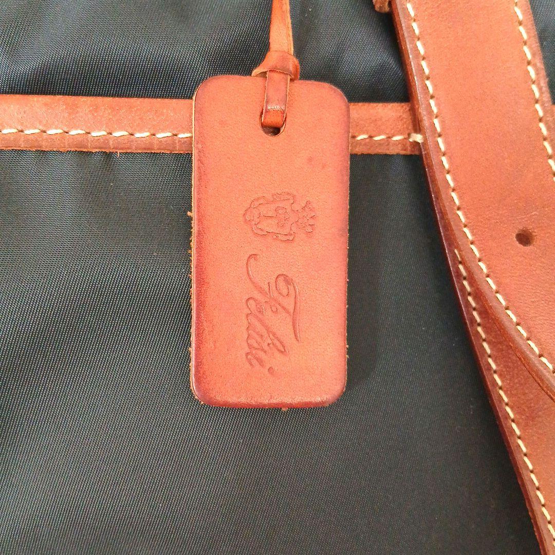 Felisi フェリージ イタリア製 ネイビー ナイロン レザー トートバッグ