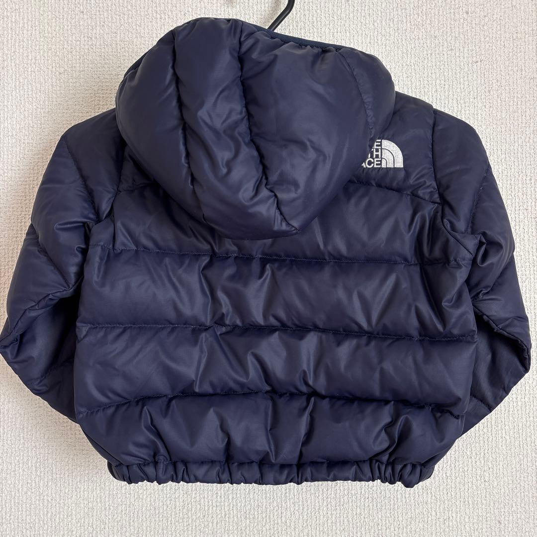 美品 ザノースフェイス ダウン ジャケット アウター キッズ ネイビー 90