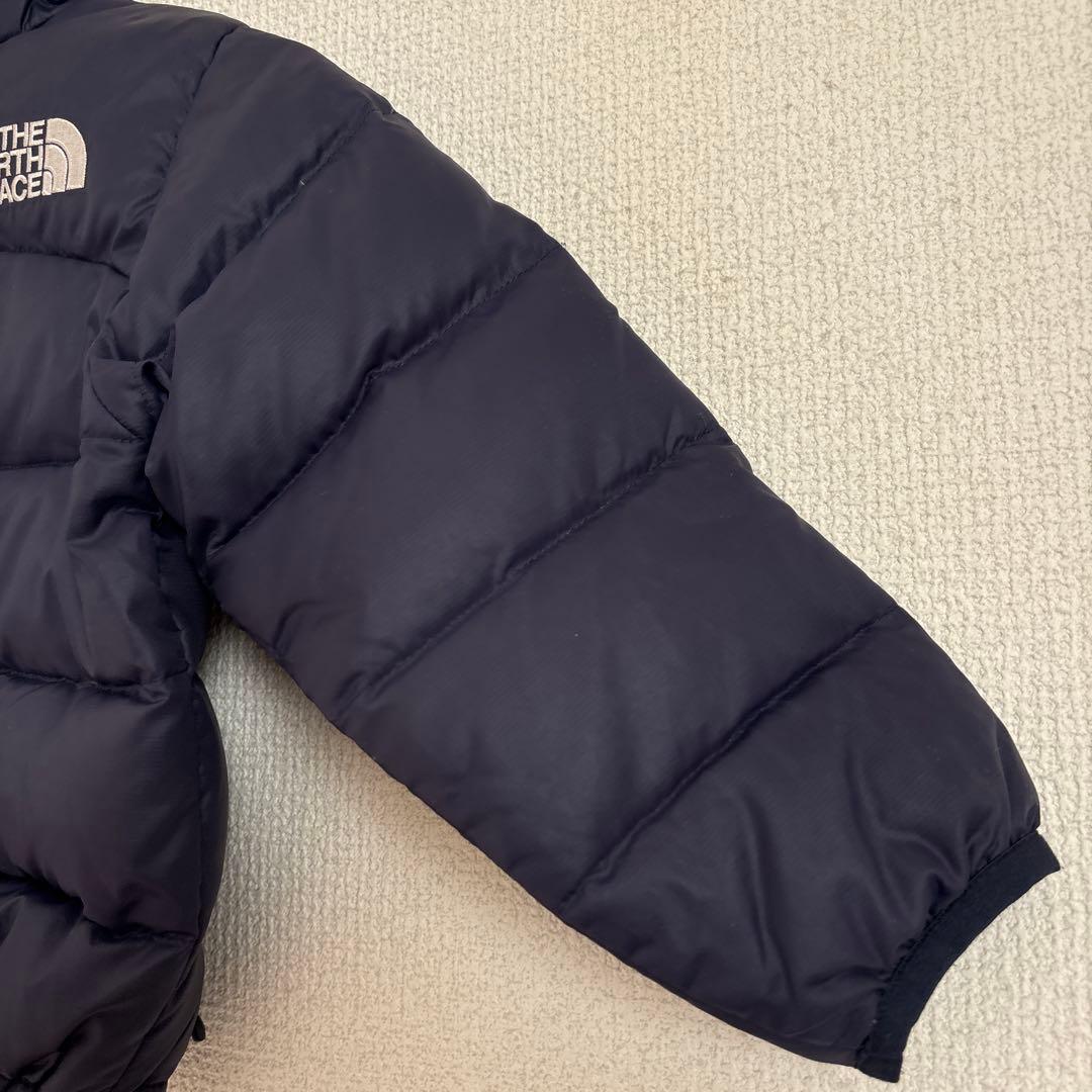 美品 ザノースフェイス ダウン ジャケット アウター キッズ ネイビー 90
