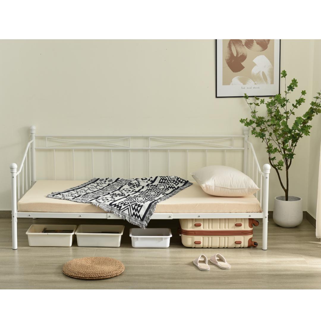 パイプベッド（S） ベッドフレーム 一人暮らし 収納 おしゃれ WHITE