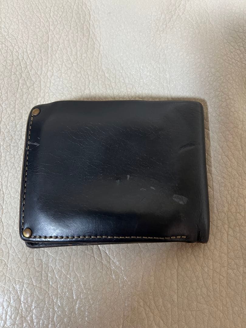 Vintage Works GOOD&JOB co ブラックレザー二つ折り財布