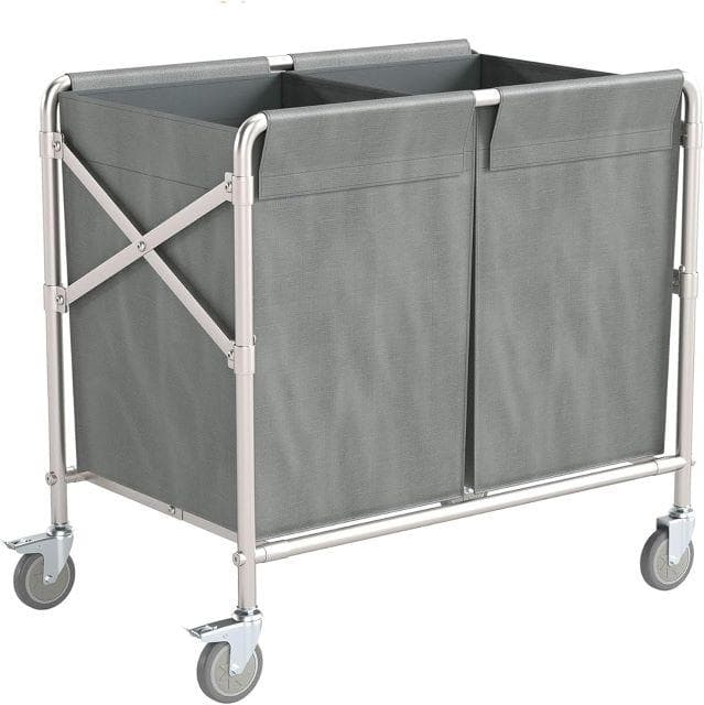 未使用 リネンカート 業務用ダスト清掃カート 大容量 耐荷重200kg 静音