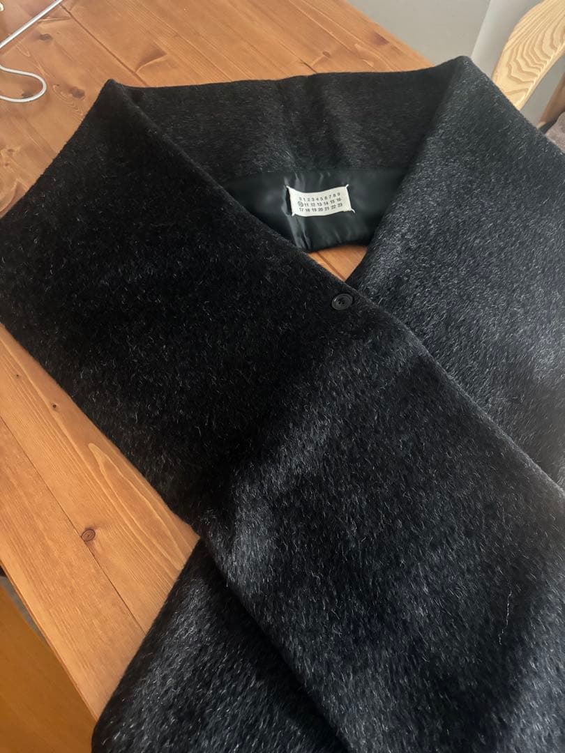 極美品Maison Margielaメゾンマルジェラ マフラー ストール 黒