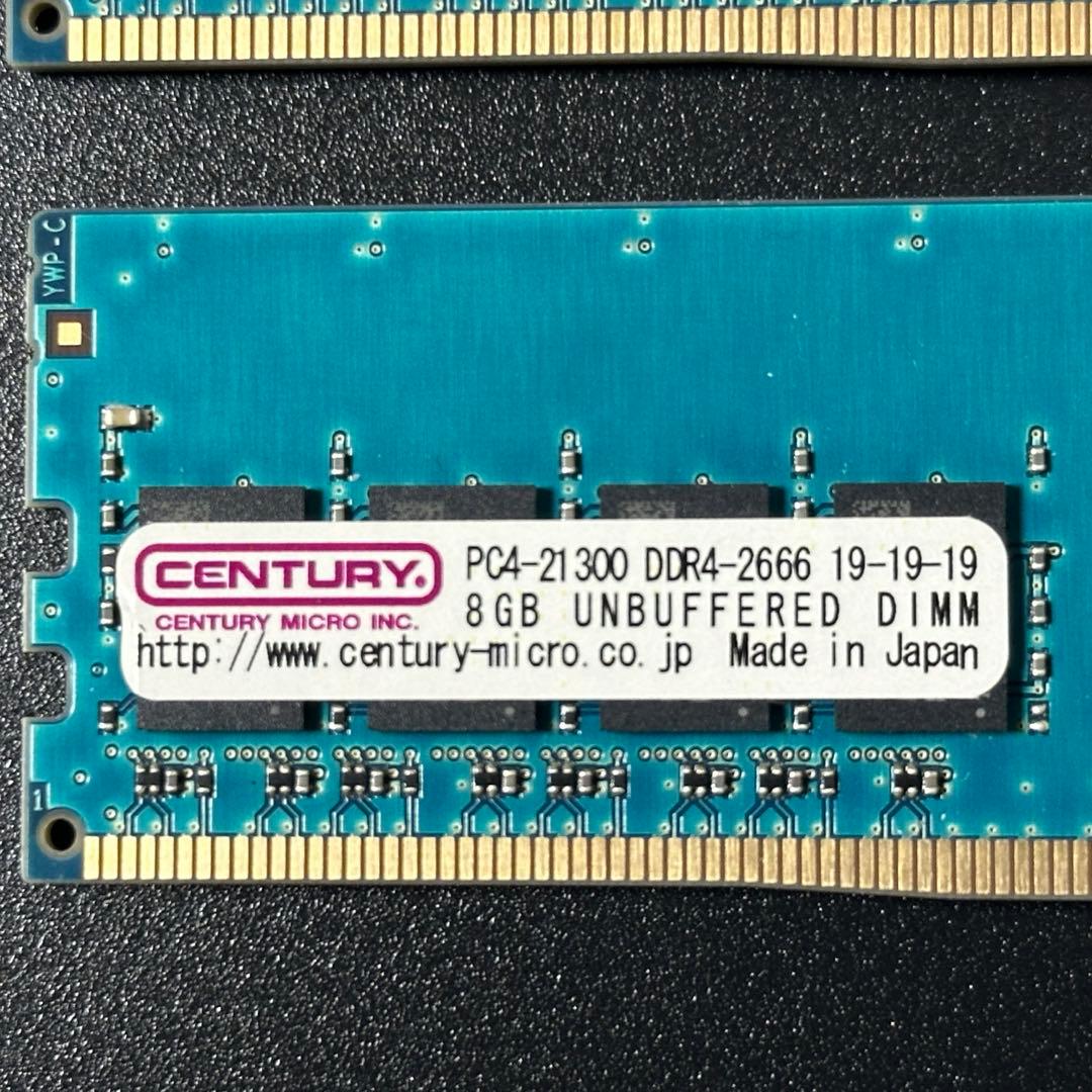 【動作保証】DDR4-2666 16GB(8GB×2) Century p64