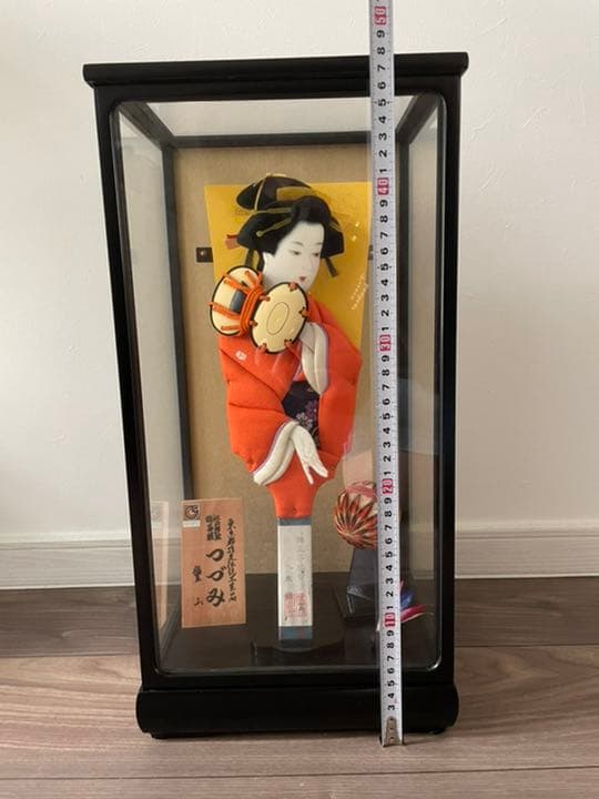 羽子板　ガラスケース　レトロ　お正月飾り　美品