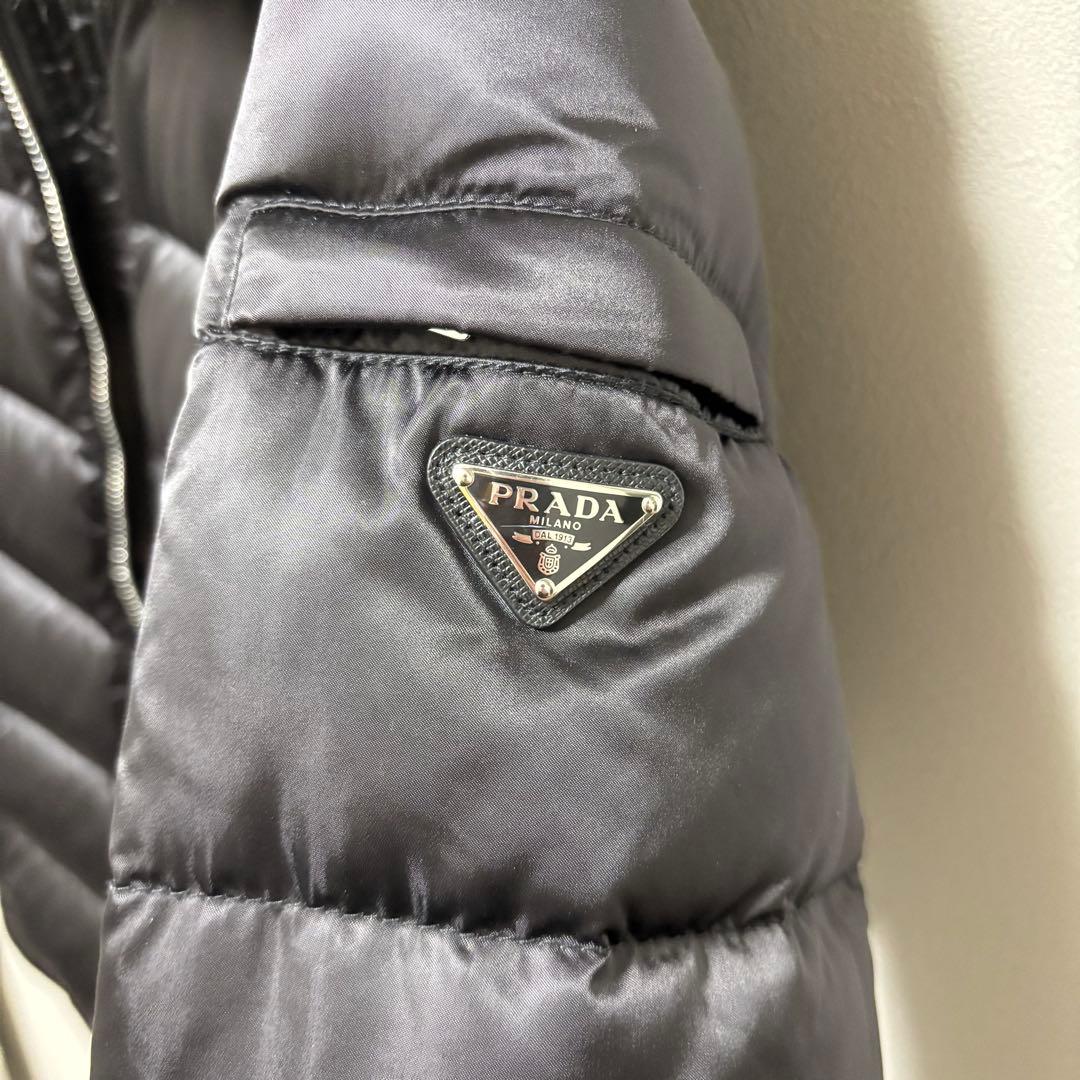 PRADA プラダ ブラックファー ダウンジャケット 40 レディース 正規品
