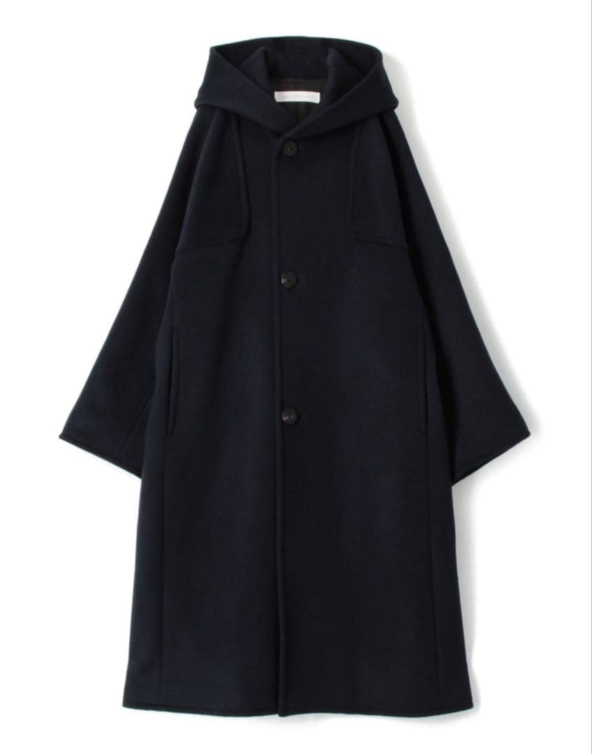 GALERIE VIE ダブルクロスショートビーバー フーデッドラグランコート