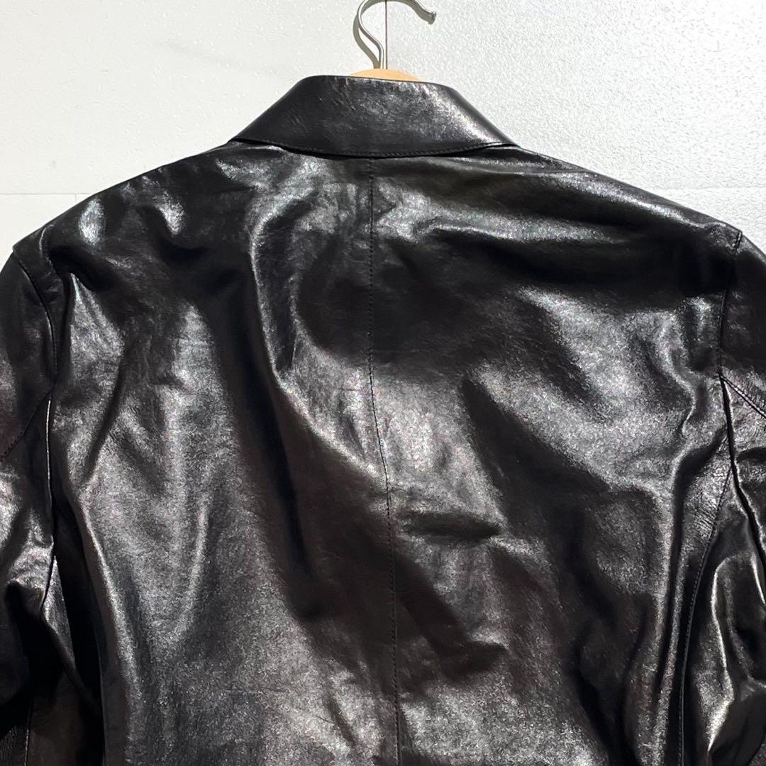 GUCCI グッチ トムフォード期 レザージャケット ベルト付き ブラック