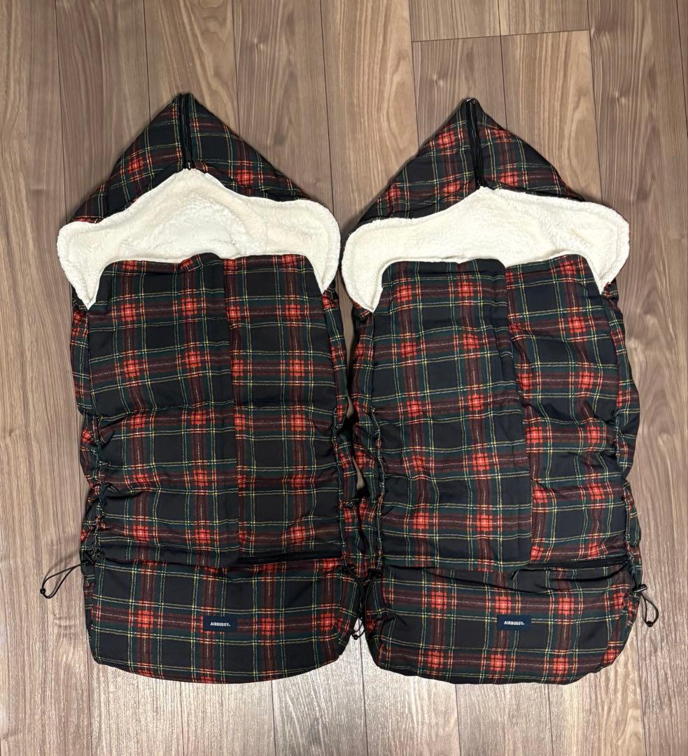 【ちぃ】エアバギー タータンチェック フットマフ ②セット