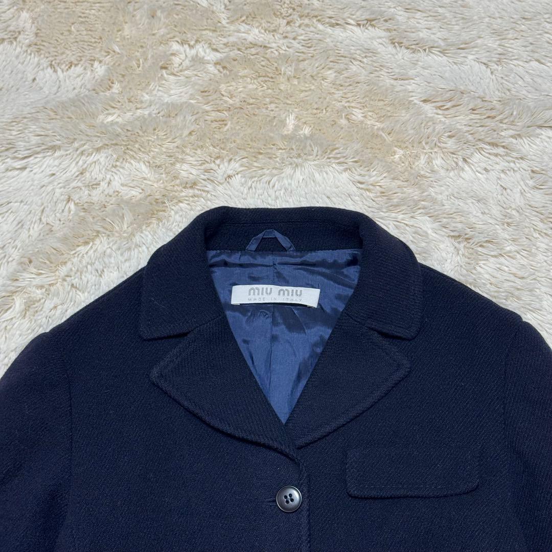 朱*9様 希少✨　archive miu miu ショートコート　ウールジャケッ