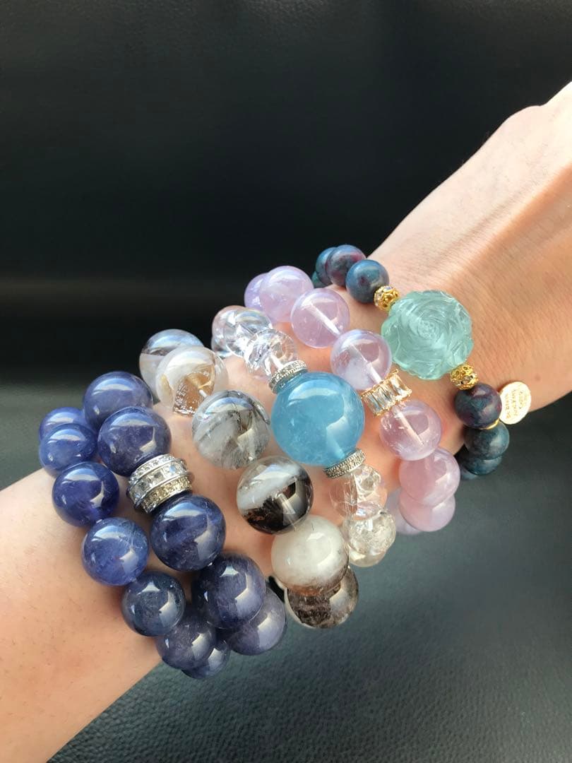 アクアマリン牡丹とルビーインサファイア❣️16cm