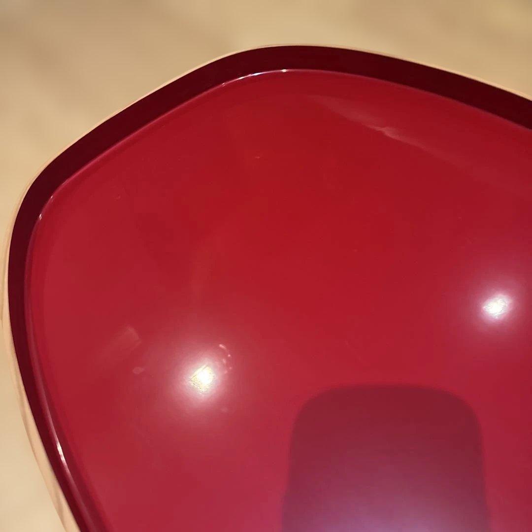 秋田県曲物 秋田杉 大型楕円盆 約51cm 朱塗り　お盆　美品