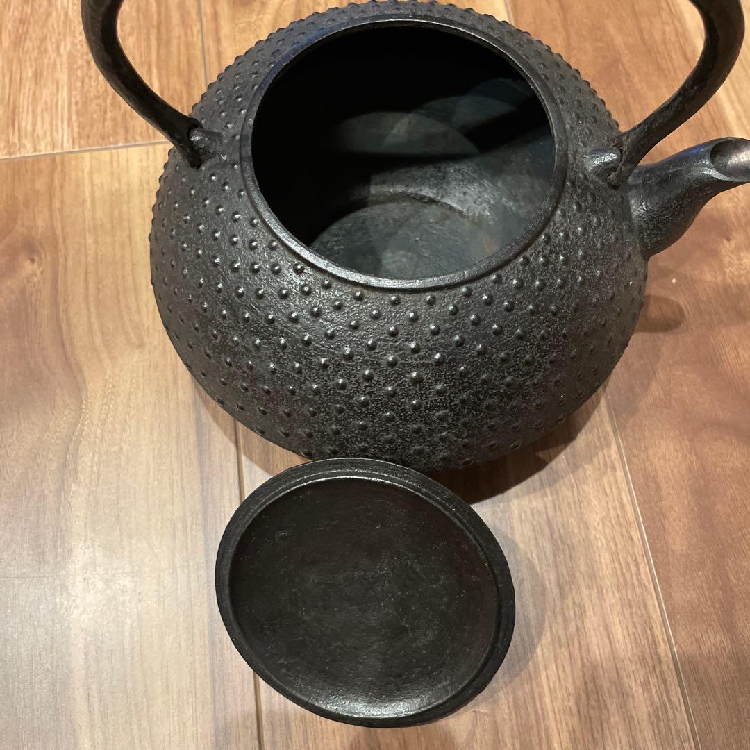 南部鉄器　薫山鉄瓶 アラレ鉄瓶　伝統工芸品